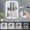 24 x 32 LED Backlit Mirror Bathroom Vanity with Lights, 3 Colors LED Mirror for Bathroom, Anti-Fog,Dimmable,CRI90+,Touch Button,Water Proof,Horizontal