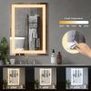 LED Mirror for Bathroom 24x40 with Lights, Anti-Fog, Dimmable, Backlit + Front Lit, Lighted Bathroom Vanity Mirror for Wall, Memory Function, Tempered
