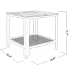 Vintage Practical End Table, Brown, 18"x18"x17.7"