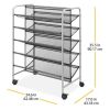 5 Tier, 30 Pair, Metal Mesh Shoe Rack