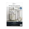 2-Shelf Steel Storage Shelf Unit with Hamper, Satin Nickel Finish Adult, 10 lb Capacity