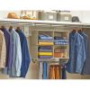 4-Shelf Hanging Polyester and Cotton Closet Organizer with Hanging Rack