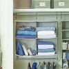 4-Shelf Hanging Polyester and Cotton Closet Organizer with Hanging Rack