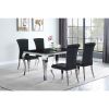 Black Upholstered Side Chairs (Set of 4)