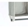 4-Shelf Hanging Polyester and Cotton Closet Organizer with Hanging Rack